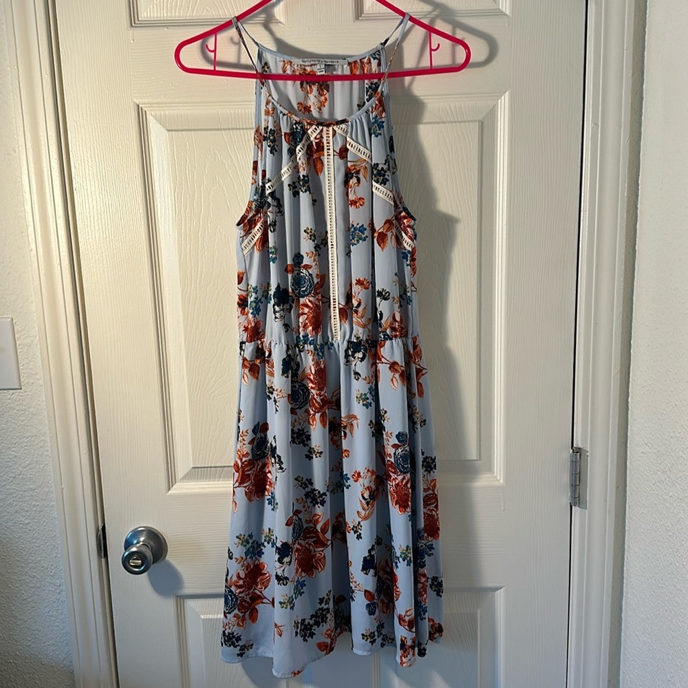 Blue floral dress